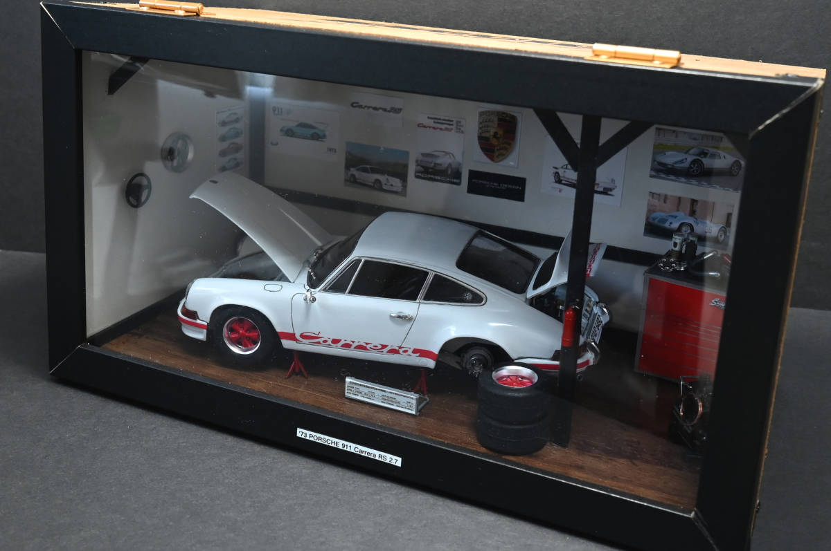 1/24 Porsche Carrera 911ガレージ風景ジオラマ 自作完成品(完成品 