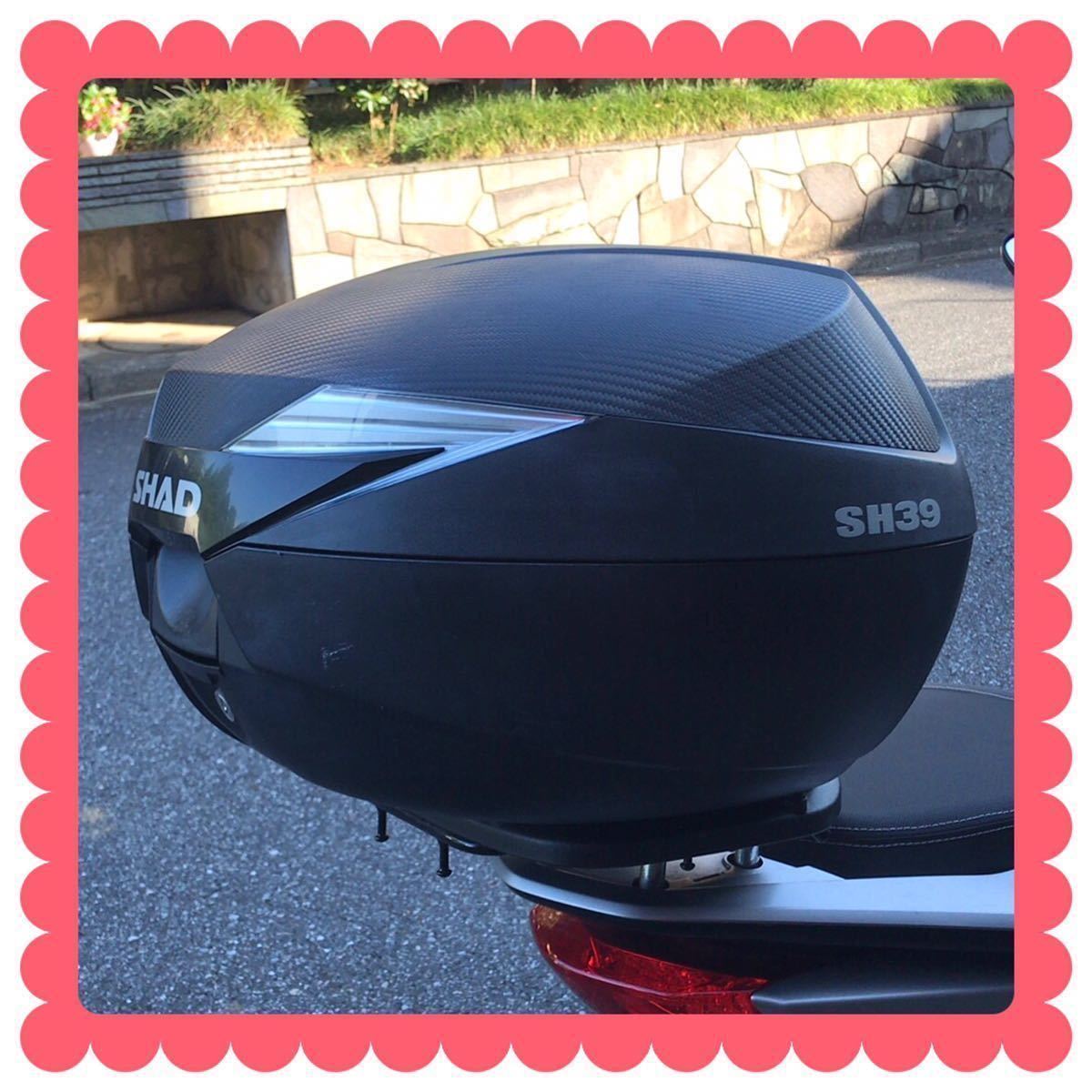 中古 SHAD SH39 トップケース リアボックス BOX カーボン調パネル