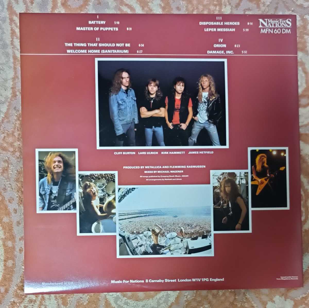 Master Of - Puppets Metallica LP OF メタリカ PUPPETS MASTER LP 