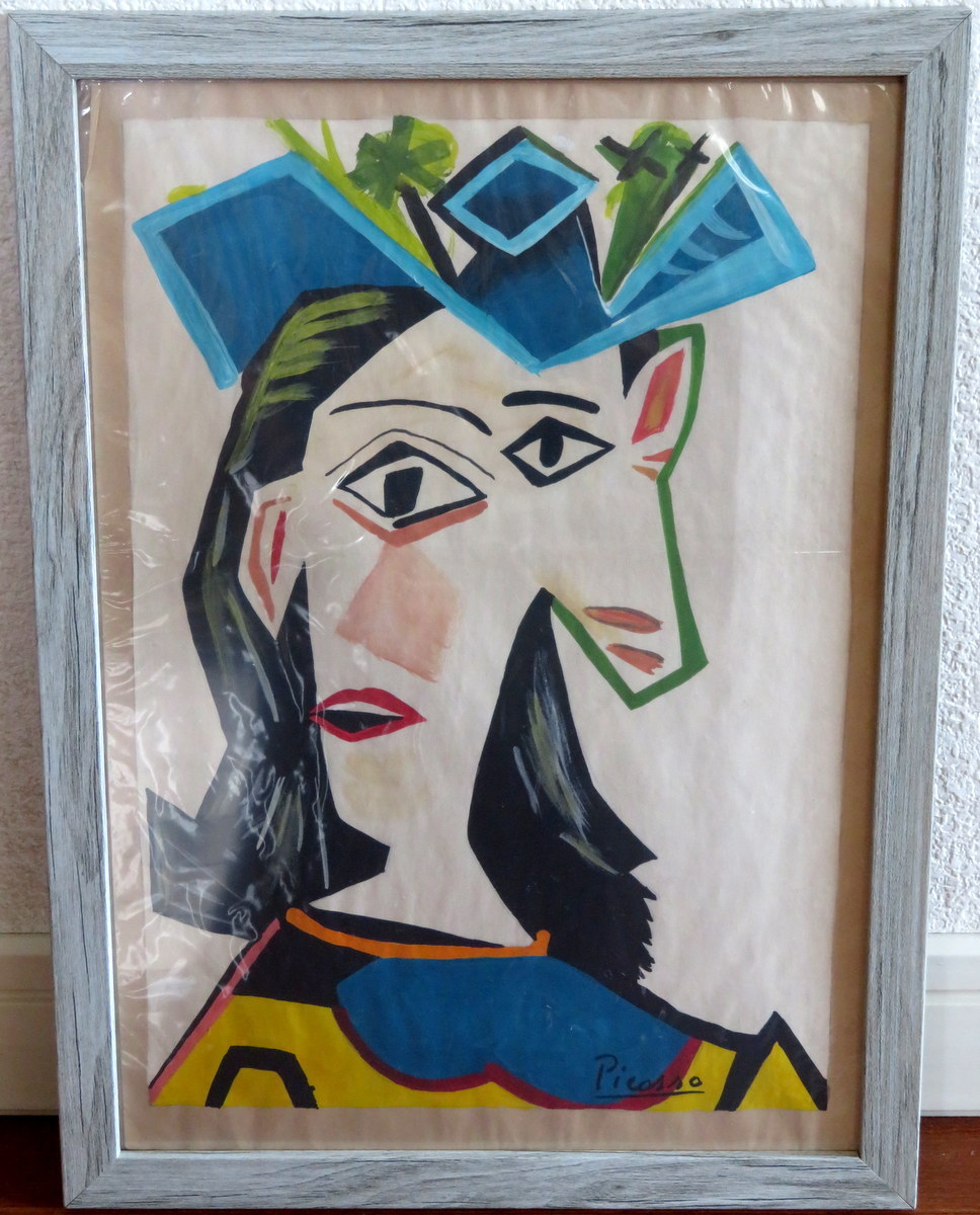 パブロ ピカソ Pablo Picasso 女性像 1939年 ミクストメディア