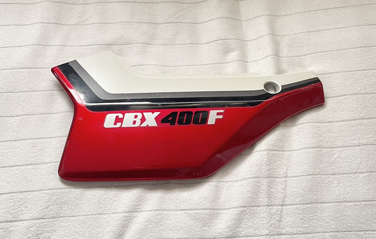赤白 CBX400F 2型仕様サイドカバーset 希少 絶版 ホンダ CBX400FF 2型 純正 サイドカバー 赤/白 左サイド