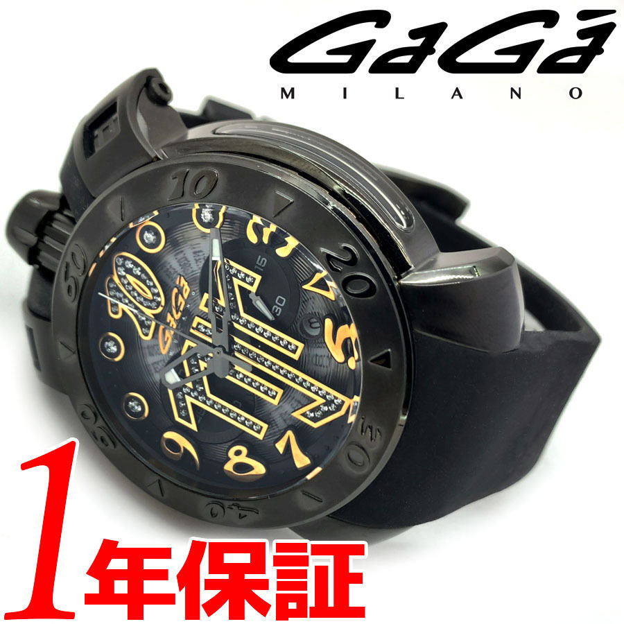 HOT，2026 1円 正規品 世界500本限定 GaGaMILANOガガミラノネイマールモデルメンズ腕時計クロノグラフカレンダーピンクゴールドブラック(ダイビング)｜売買されたオークション情報、yahooの商品情報をア ダイビング