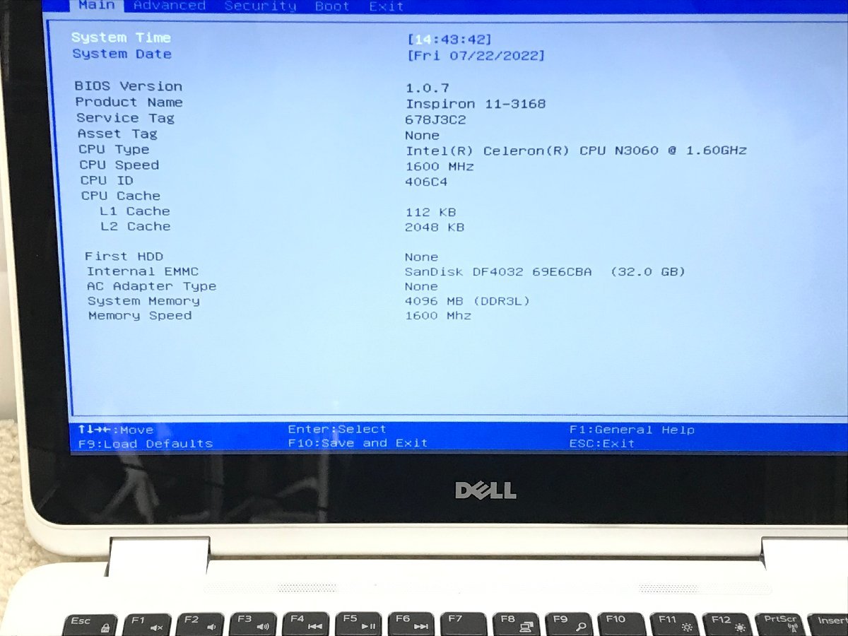 DELL Inspiron - 1円スタート！△中古△DELL 0 11(3162)△A J293720 ◇