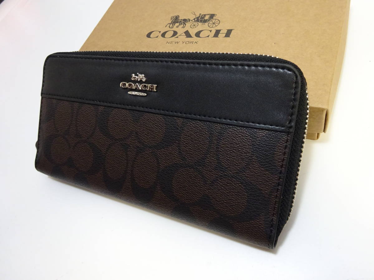 未使用 （17） コーチ coach ラウンドファスナー ジッピーウォレット 