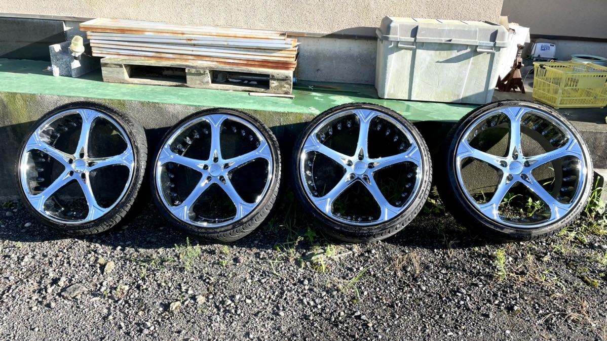 ホイール 中古 ジオバンナ ダラー5V 22インチ アルミ ホイール メッキ 