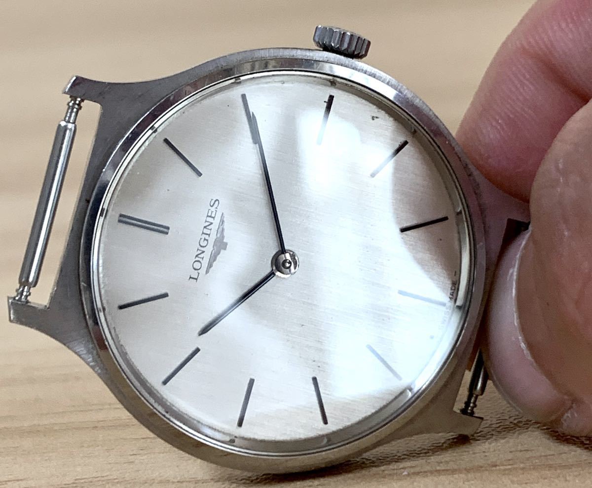 LONGINES 手巻き時計 シルバー文字盤　腕時計 ロンジン 腕時計 手巻き シルバー 文字盤 2針 LONGINES ロンジン