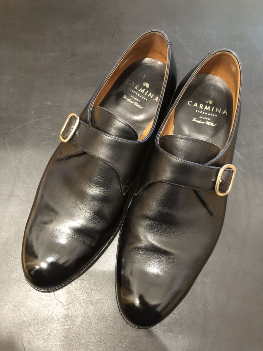 100%新品，お買い得】 CARMINA カルミナシングルモンク7.5 中古美品。