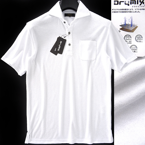 新品 クリスチャンオラーニ 吸水速乾 Drymix カッタウェイ パイル ポロシャツ LL 白 【I45220】 CHRISTIAN ORANI 春夏 メンズ 盛夏 半袖 christian ORANI オラーニの通販 ロング オーガニックコットン チャームナップ軽度