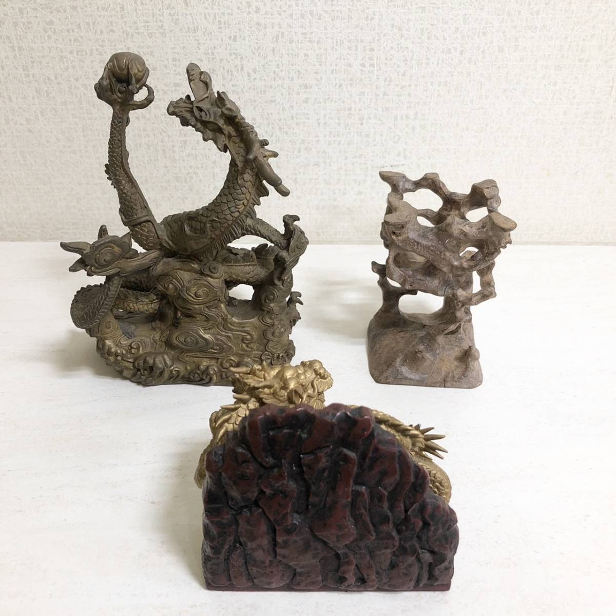 IK-16699【1円スタート】骨董品おまとめ 中国古玩 古美術 花瓶 壺 置物