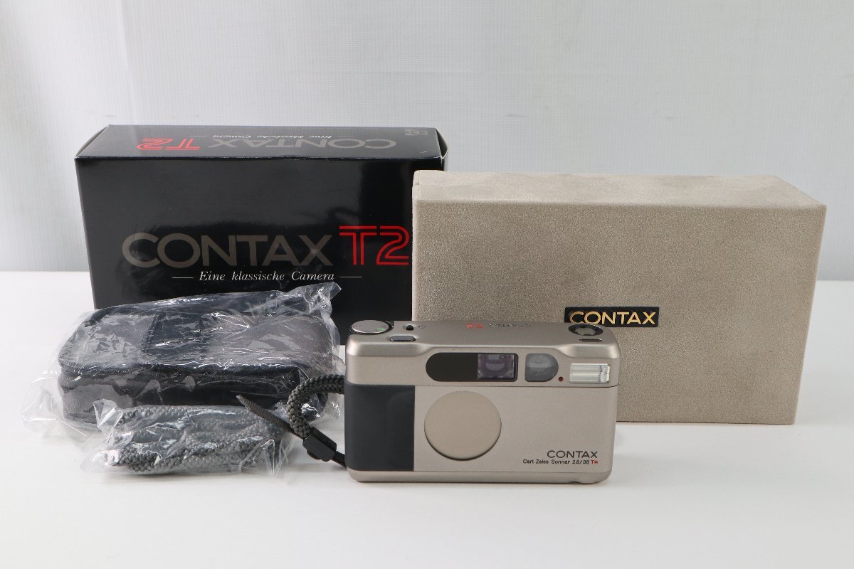 CONTAX コンタックス T2 CARL ZEISS SONNAR 38mm F2.8 T* コンパクトカメラ フィルムカメラ 箱付き 39148-H