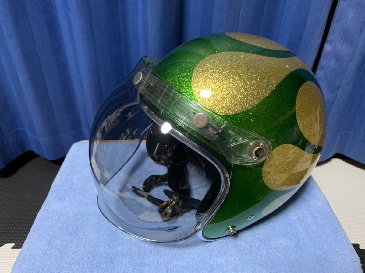 TT&CO JFF01 ヴィンテージフレイムス スモールJET ジェットヘルメット 