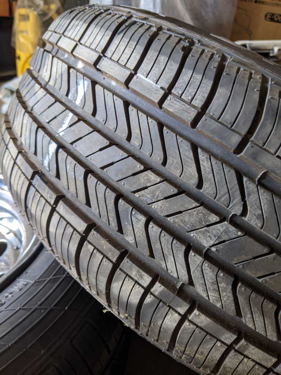 旧車バニング街道レーサー深リムメッキホイール15インチ8J4本タイヤ付 