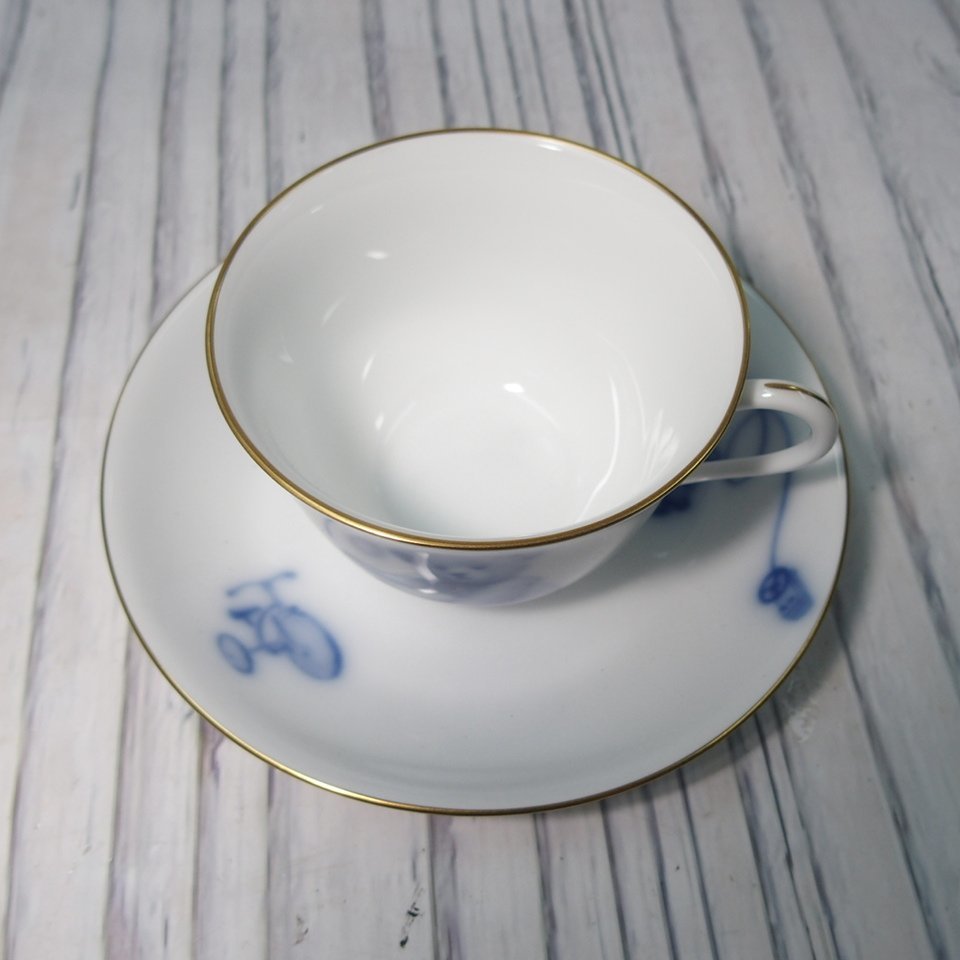 m002 B2【大倉陶園 OKURA マイリトルベア ペア カップ＆ソーサー C&S 2  