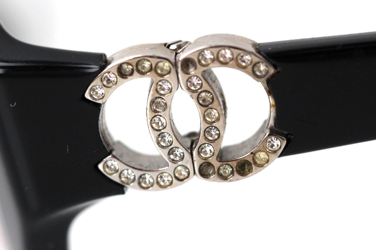 ココマーク シャネル 眼鏡 ブラック シルバー金具 3107-B ウェリントン 52□15 773 シャネル ココマーク CHANEL 60□17 リボン リムレスサングラス
