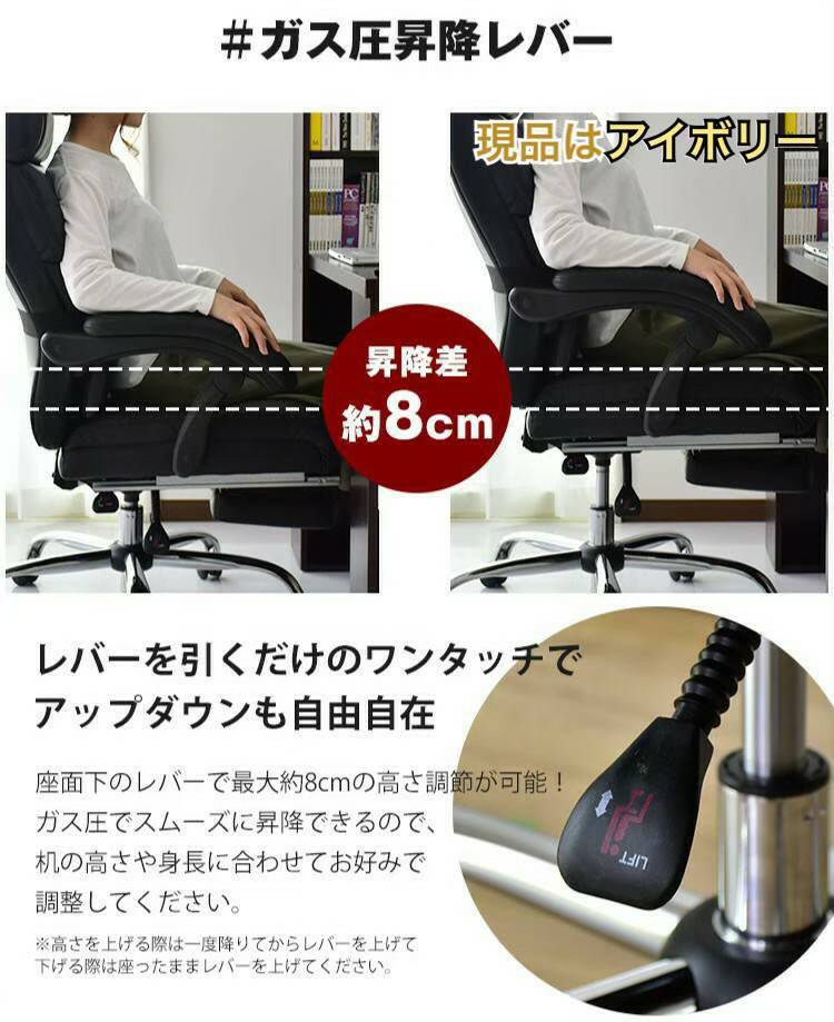 未使用訳有 スライド格納式フットレスト リクライニングハイバックオフィスチェア 専用クッション付 SX-50080 PU/PVCブラック 要組立 ハイバック オフィスチェア フットレスト付き 一体型フットレスト付き 0 ビジネスチェア