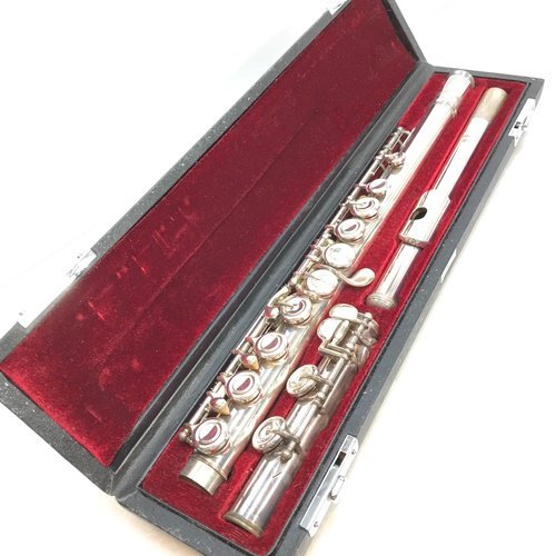 ♪YAMAHA ヤマハ フルート YFL-451 本体+ケース 中古 音 未チェック 木