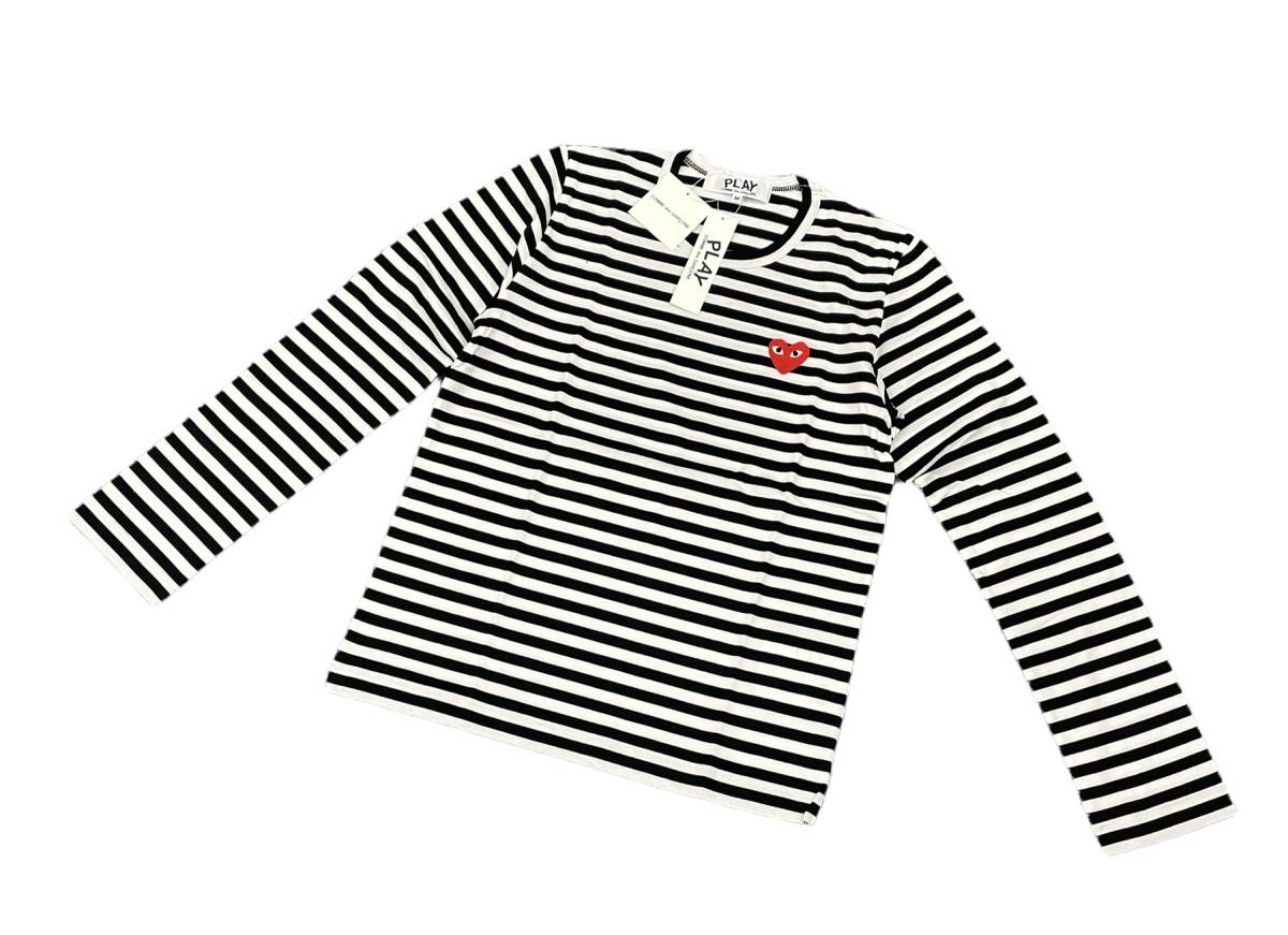 PLAY COMME des GARCONS ハートワッペンボーダーカットソー 定価9570円 