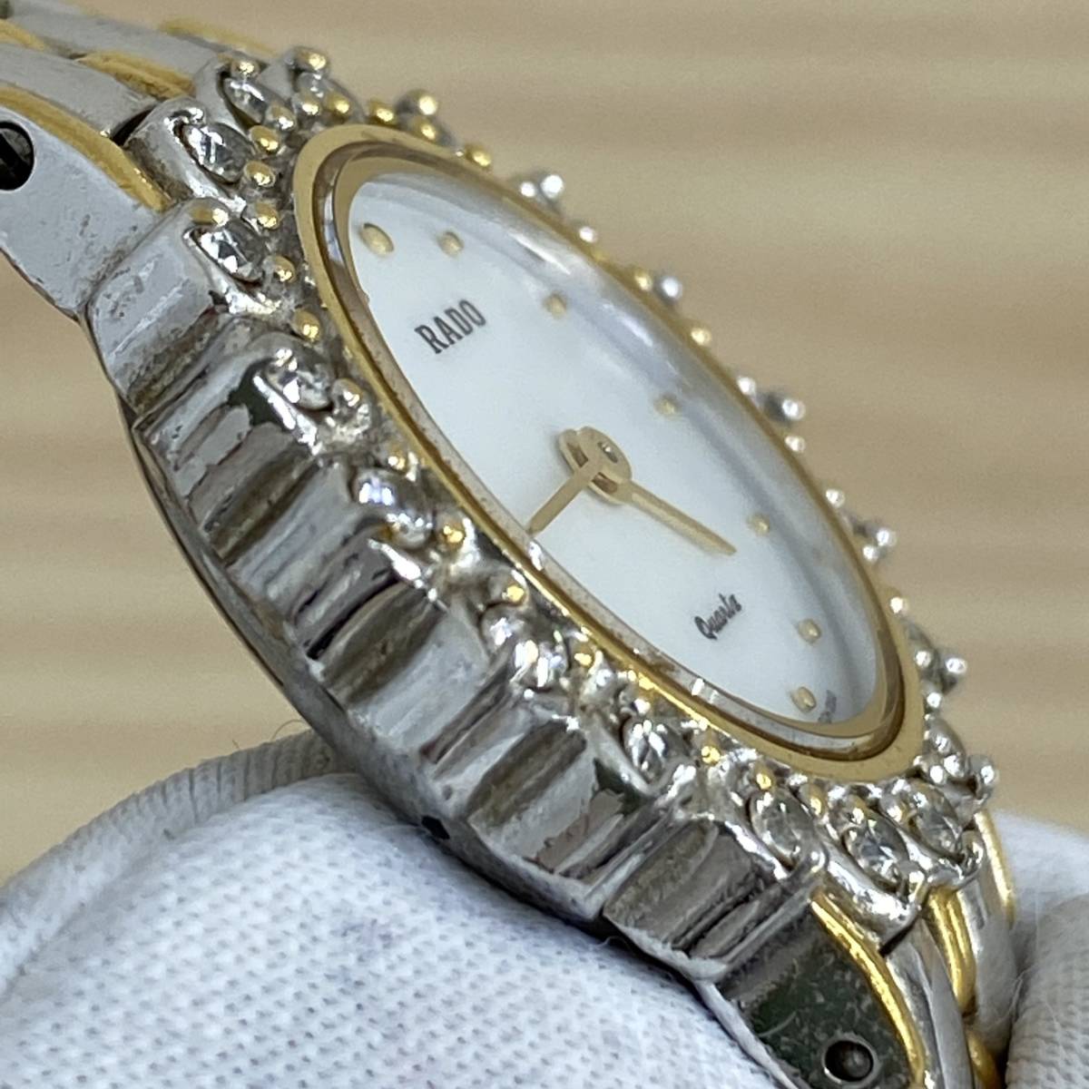 稼働品】RADO ラドー 133.9700.2 Quartz 35mm ホワイト系シェル文字盤