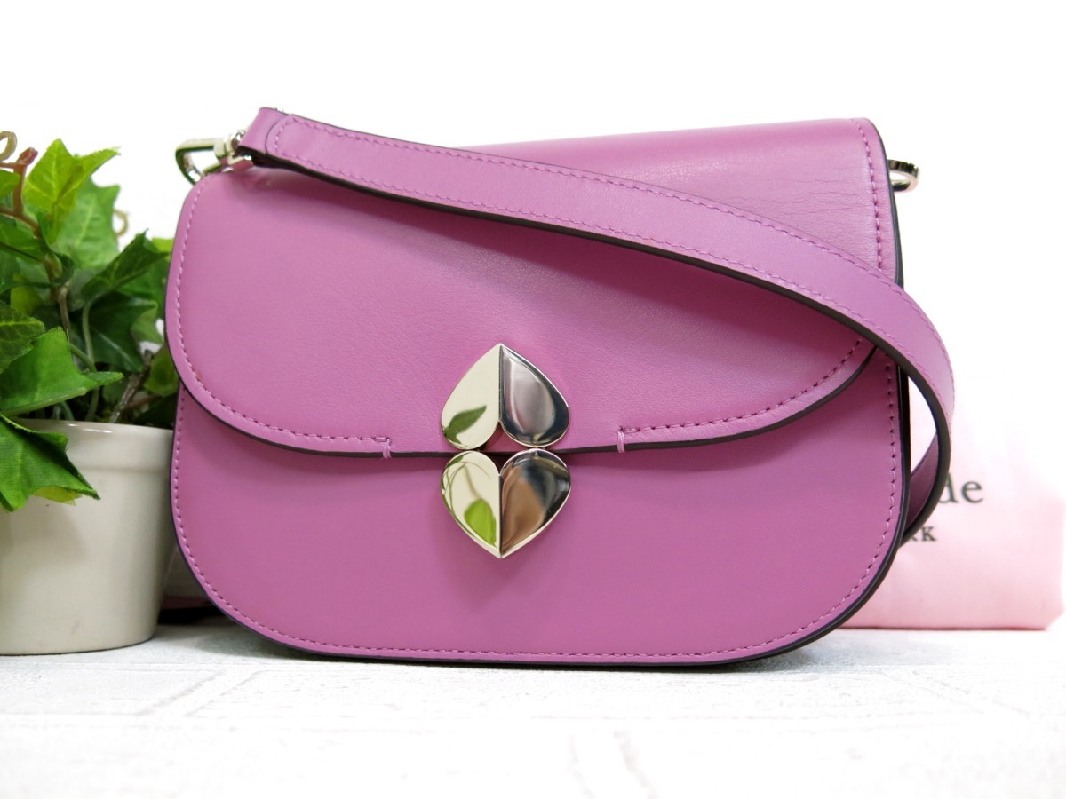 人気SALE，定番人気 kate spade ケイトスペード カーフ レザー 本革 ショルダー バッグ ポシェット マゼンダピンクSV金具 品 斜め掛け N3803(ショルダー)｜売買されたオークション情報、yahooの商品情報をアーカイブ かばん、バッグ