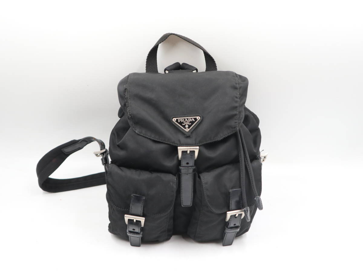 ☆PRADA プラダ リュックサック バックパック ナイロン ブラック 黒 