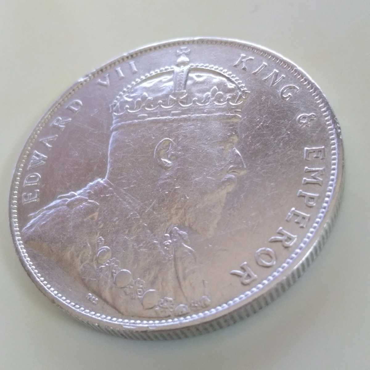 英国 海峡植民地 1903年エドワード7世 50セント銀貨 英国 海峡植民地