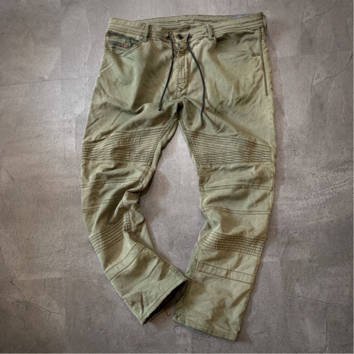 SALE，2026 1円~ 国内正規品 '名作モデル' 大きいサイズ DIESEL ディーゼル BAKARI-NE ダメージ加工 ジョグジーンズ / スウェット デニムパンツ W38(W34以上)｜売買されたオークション情報、yahooの商品情 男性用