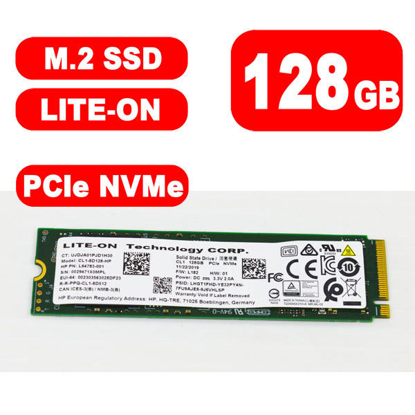 SOLID STATE DRIVE SSD 128GB M.2 NVMe PCIe L57446-002 KBG40ZNV128G