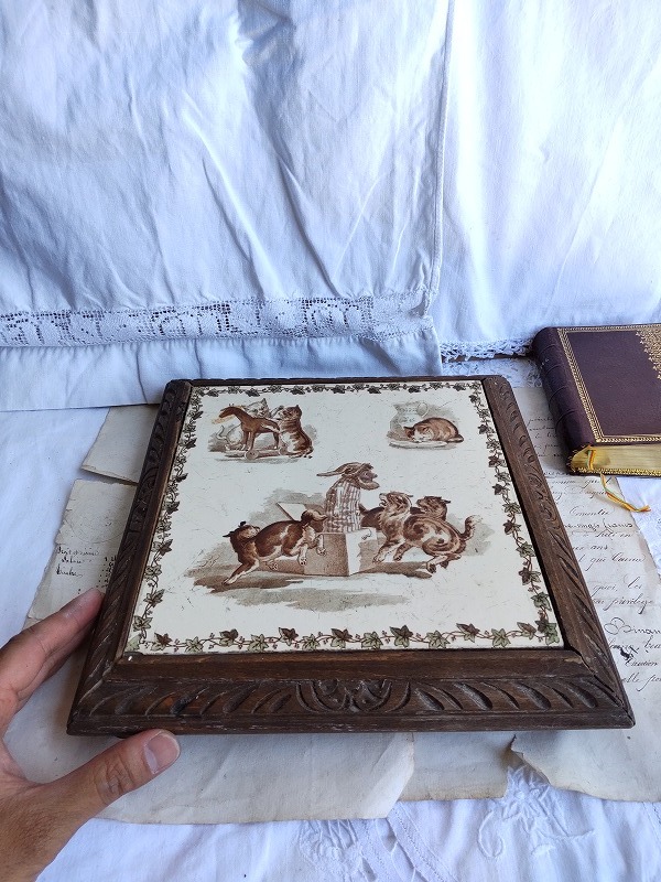 100%新品，お買い得 フランス アンティーク 猫絵付き 陶器 木製鍋敷 スタンド(その他)｜売買されたオークション情報、yahooの商品情報をアーカイブ公開 - オークファン その他