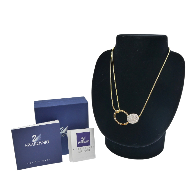 USED【スワロフスキー】ネックレス アクセサリー ゴールド