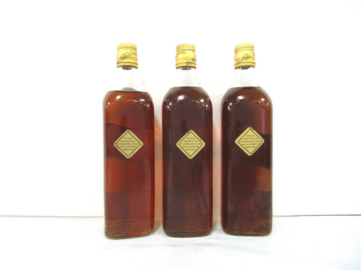 古酒 未開栓 3本セット JOHNNIE WALKER ジョニーウォーカー ブラック