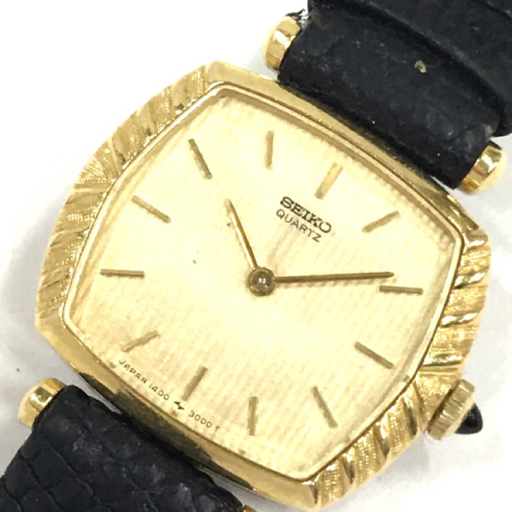 セイコー 腕時計 1400-6630 スクエアフェイス ゴールド金具 クォーツ  
