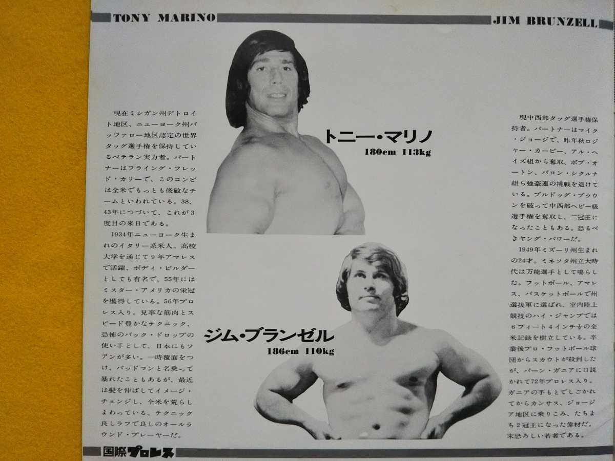 ☆国際プロレス パンフレット ／1974年「ビッグ・チャレンジ・シリーズ 