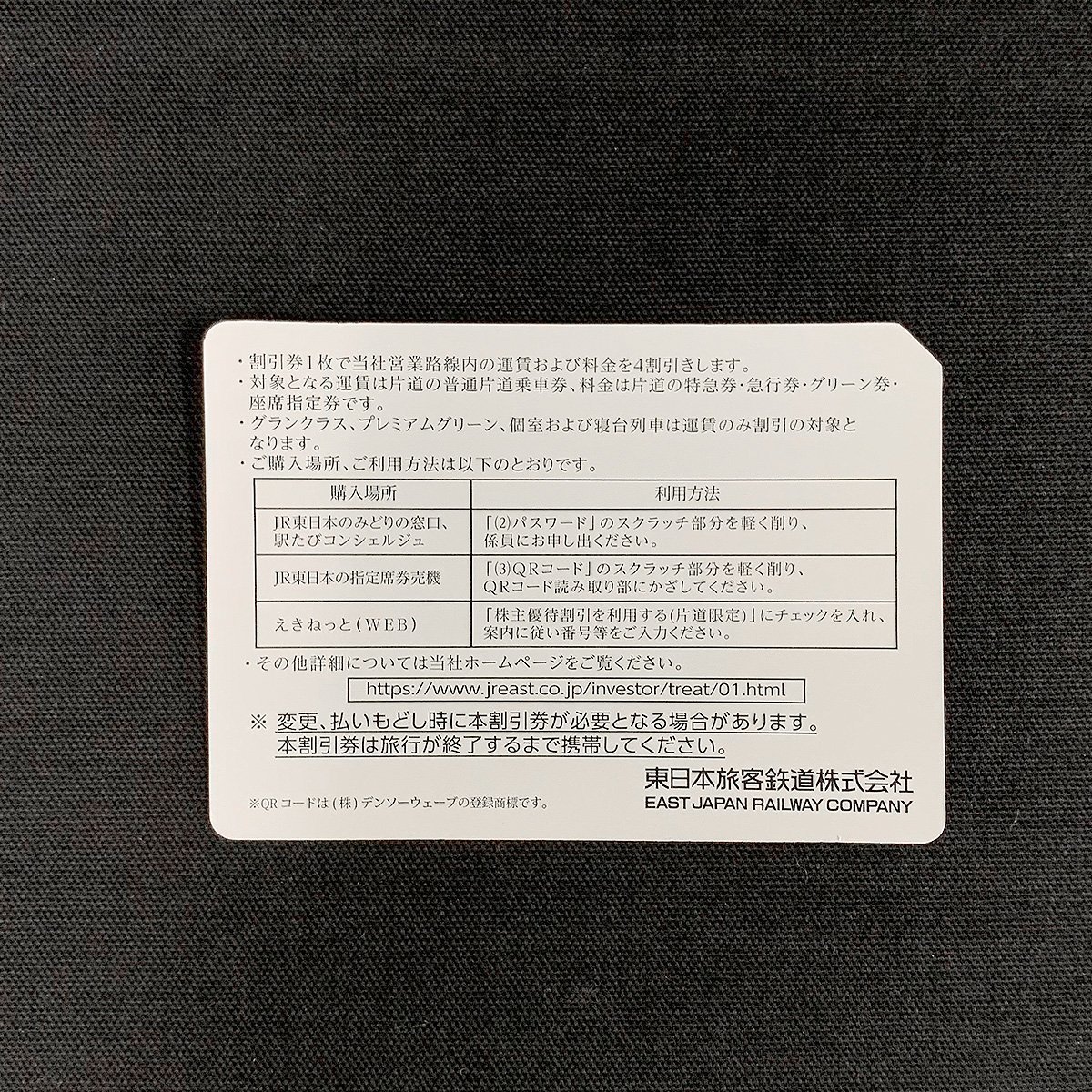 SU2f [送料無料] JR東日本 東日本旅客鉄道株式会社 株主優待割引券 4割引券×20枚 2023年6月30日まで