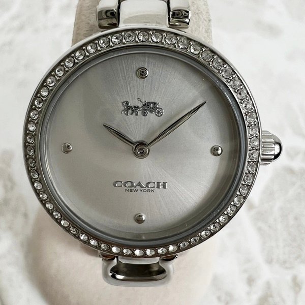 稼働 COACH コーチ CA.123.7.14.1630S ラウンドストーン レディース 