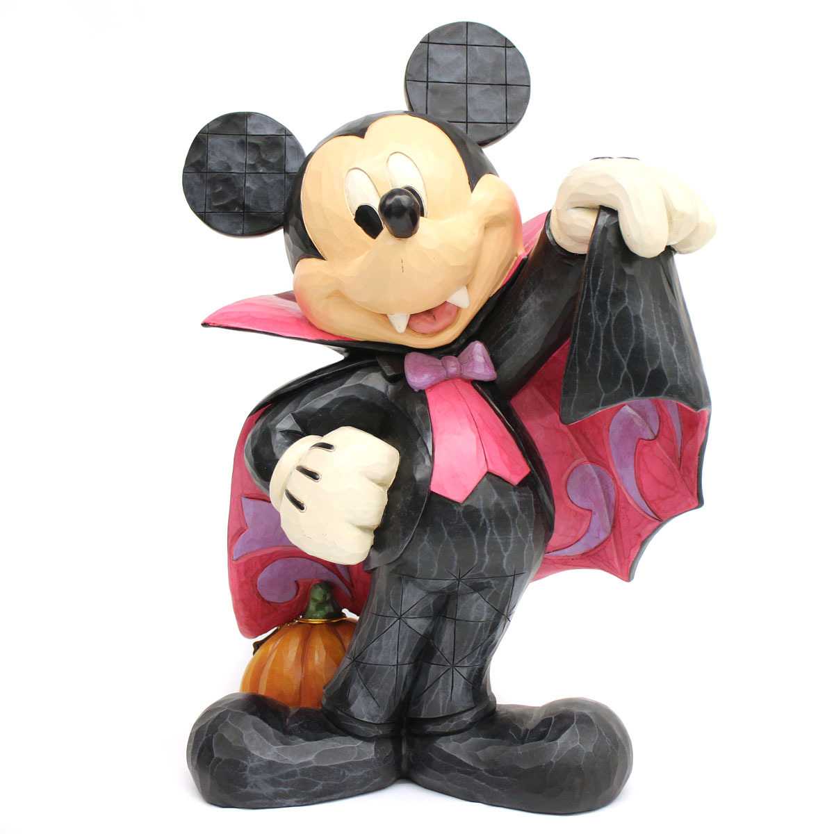 未使用品◆Disney VAMPIRE MICKEY ヴァンパイアミッキー ジムショアデザイン 全長約40㎝ -2-◆ 木製 彫刻ハンドメイド フィギュア