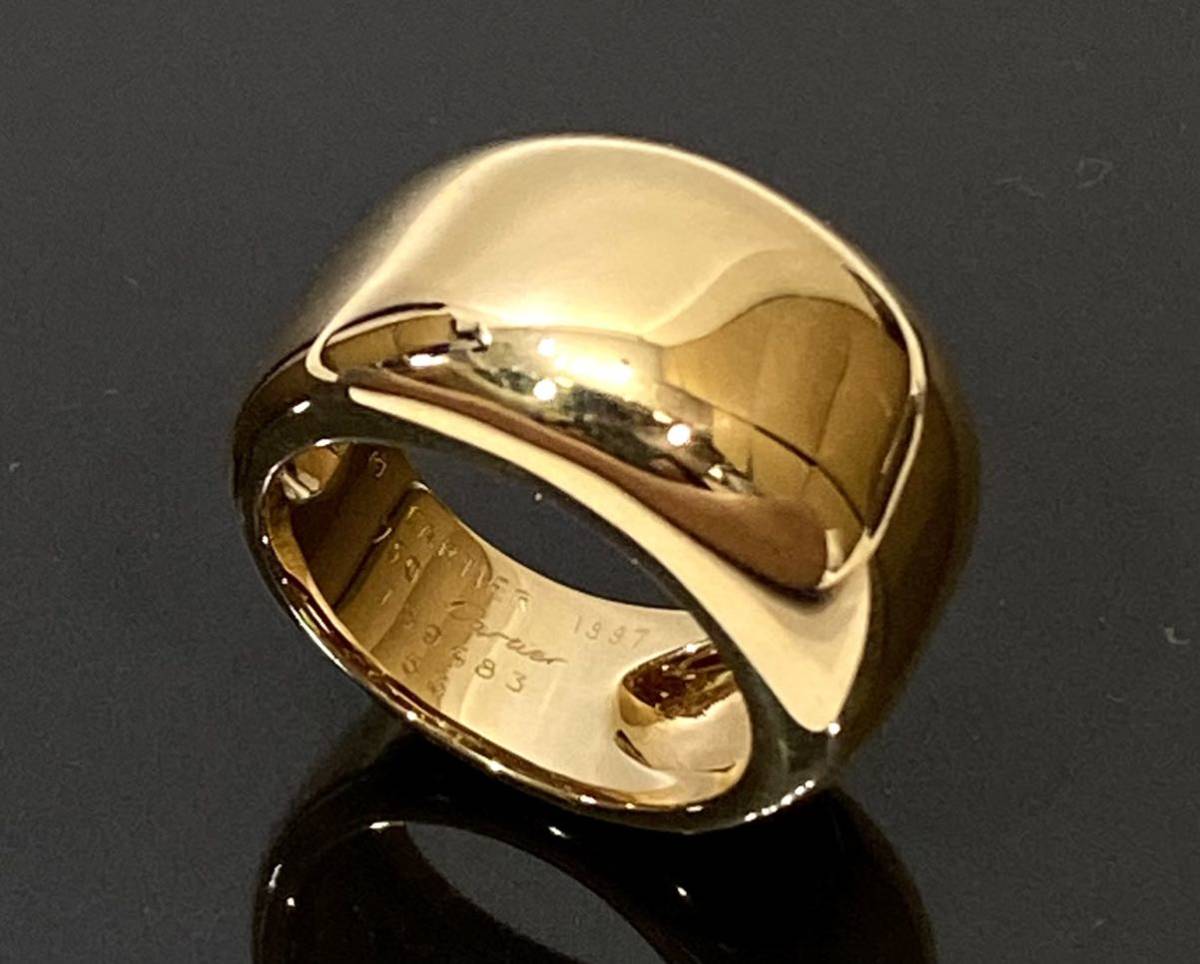 正規品 Cartier ヌーベルバーグ k18YG ヴィンテージ リング カルティエ 