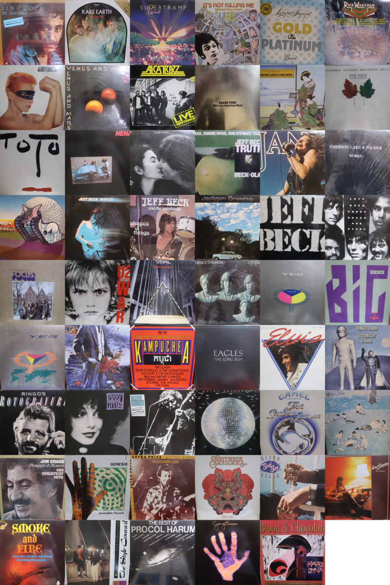 Q08426【大量!ALL輸入盤!】ALL IMPORT PRESS ROCK & POPS 80枚以上2箱