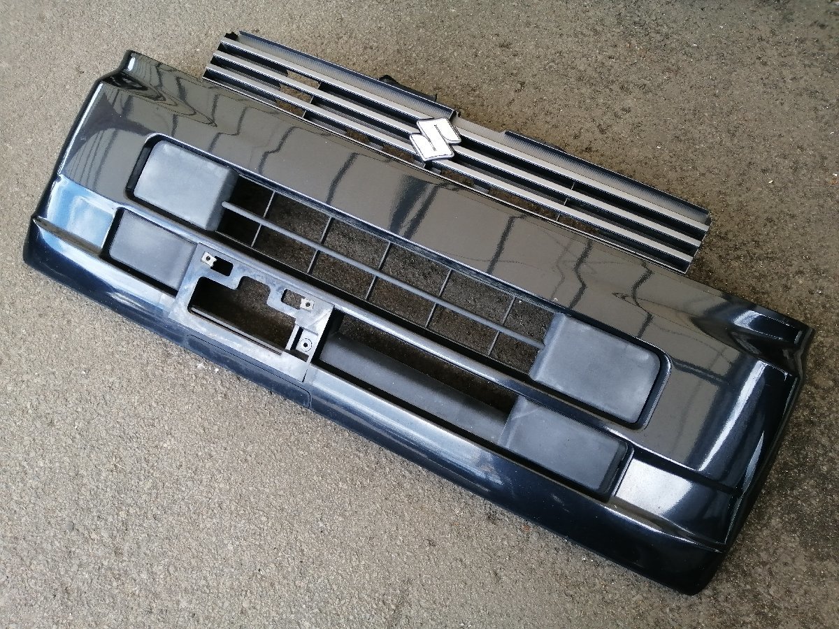 ●9691@6519　エブリィ ワゴン JPターボ DA64W 前期　フロント バンパー　71711-68H5　黒系 ZJ3　個人宅配送不可　Q