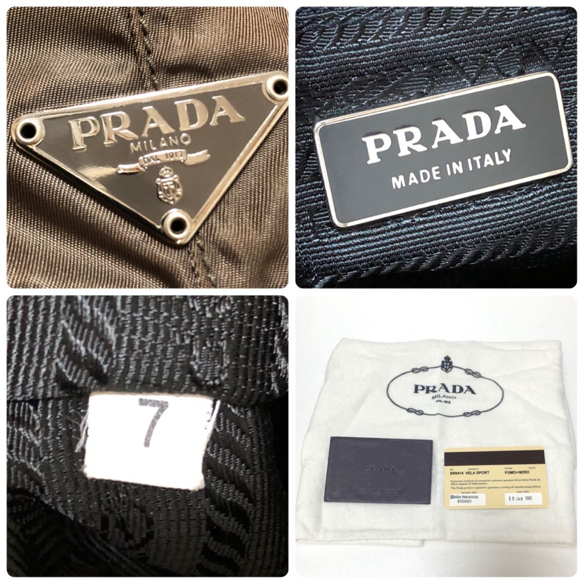 PRADA プラダ ワンショルダーバッグ テスート レザー×ナイロン 黒×チャコールグレー系 BR0414 PRADA プラダ ワンショルダーバッグ リナイロン) RE 超美品・使用感少ない✨プラダ