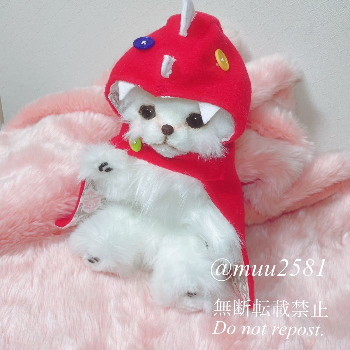 muu アートドール チワワ 犬 ぬいぐるみ ハンドメイド 怪獣(手作り人形 