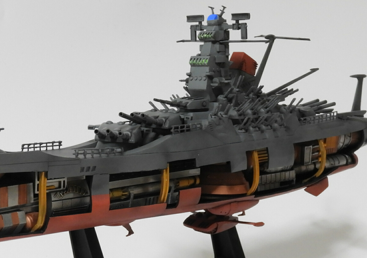 バンダイ 旧キット 1/700 宇宙戦艦ヤマト メカニックモデル 改修、塗装