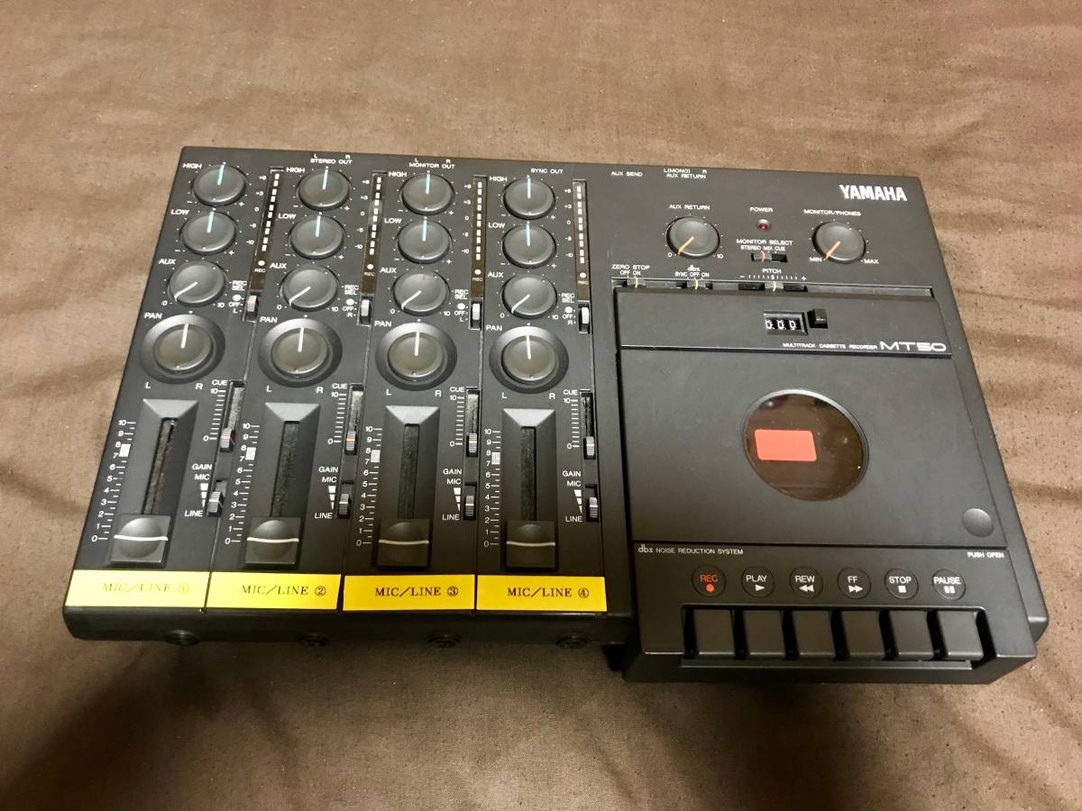 中古」YAMAHA MT-50 4トラックカセットレコーダー（ゴムベルト交換済