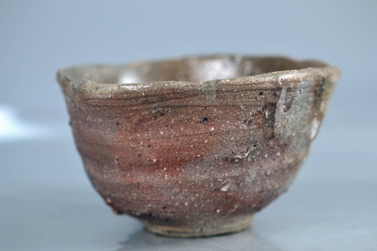 K*U様 「備前焼 名工」鈴木黄哉作 茶碗 布・共箱付き 未使用 I) 初だし 備前焼人気作家 鈴木黄哉 窯変茶碗 煎茶道具 茶器 茶碗 唐物