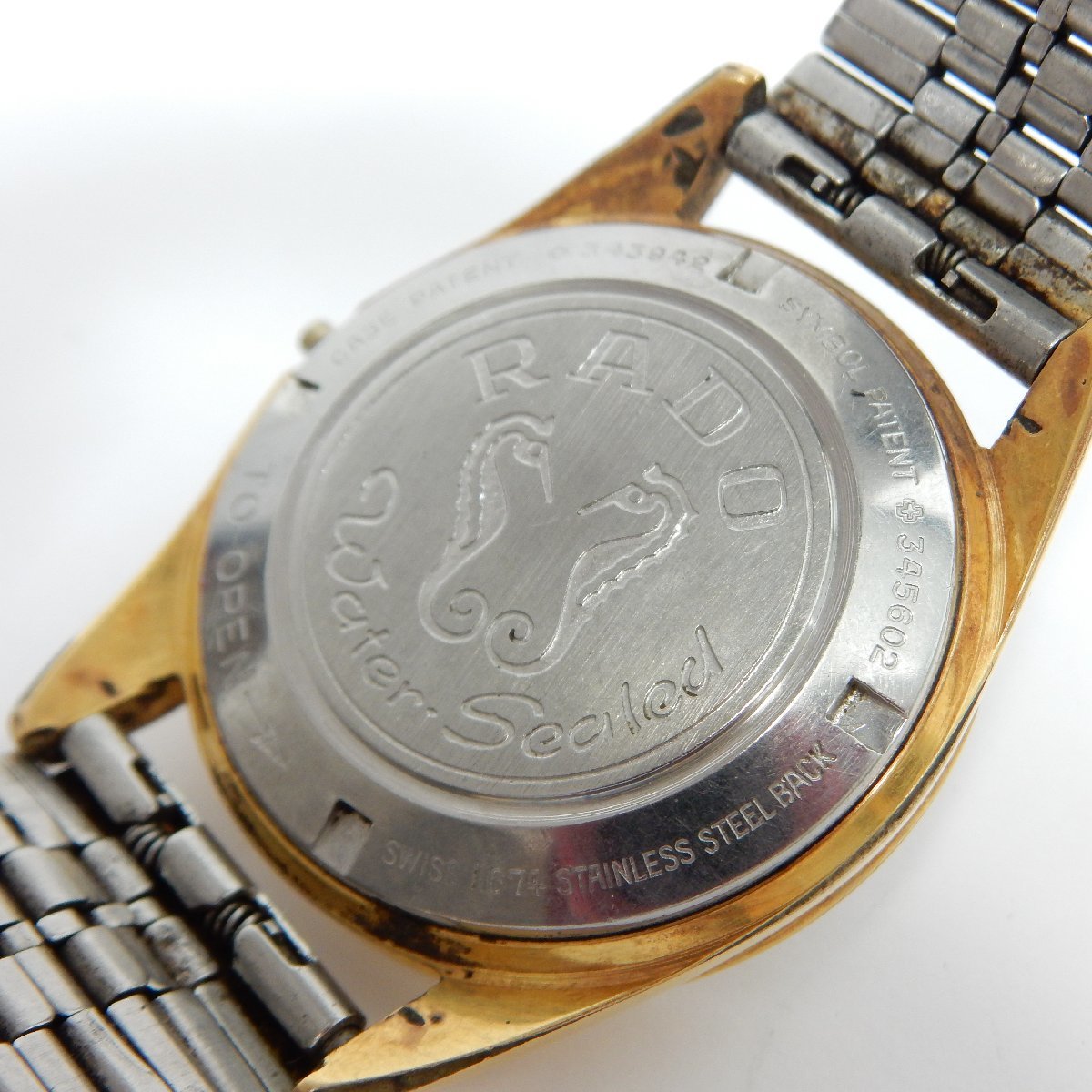 41】1円～RADO ラドー water sealed メンズ腕時計 ゴールド文字盤 