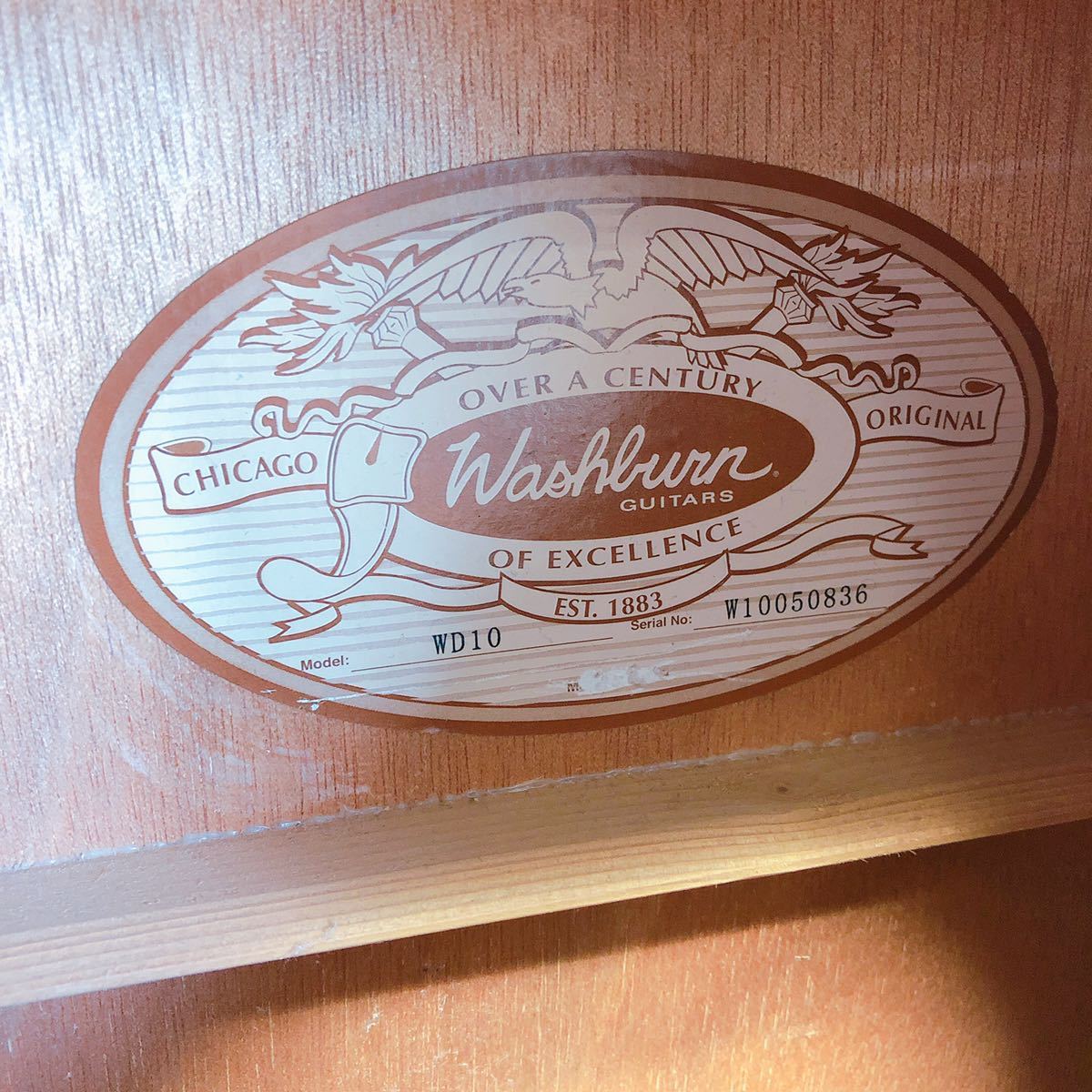 8B82 Washburn WD10 アコースティックギター 弦長約65cm ハードケース 
