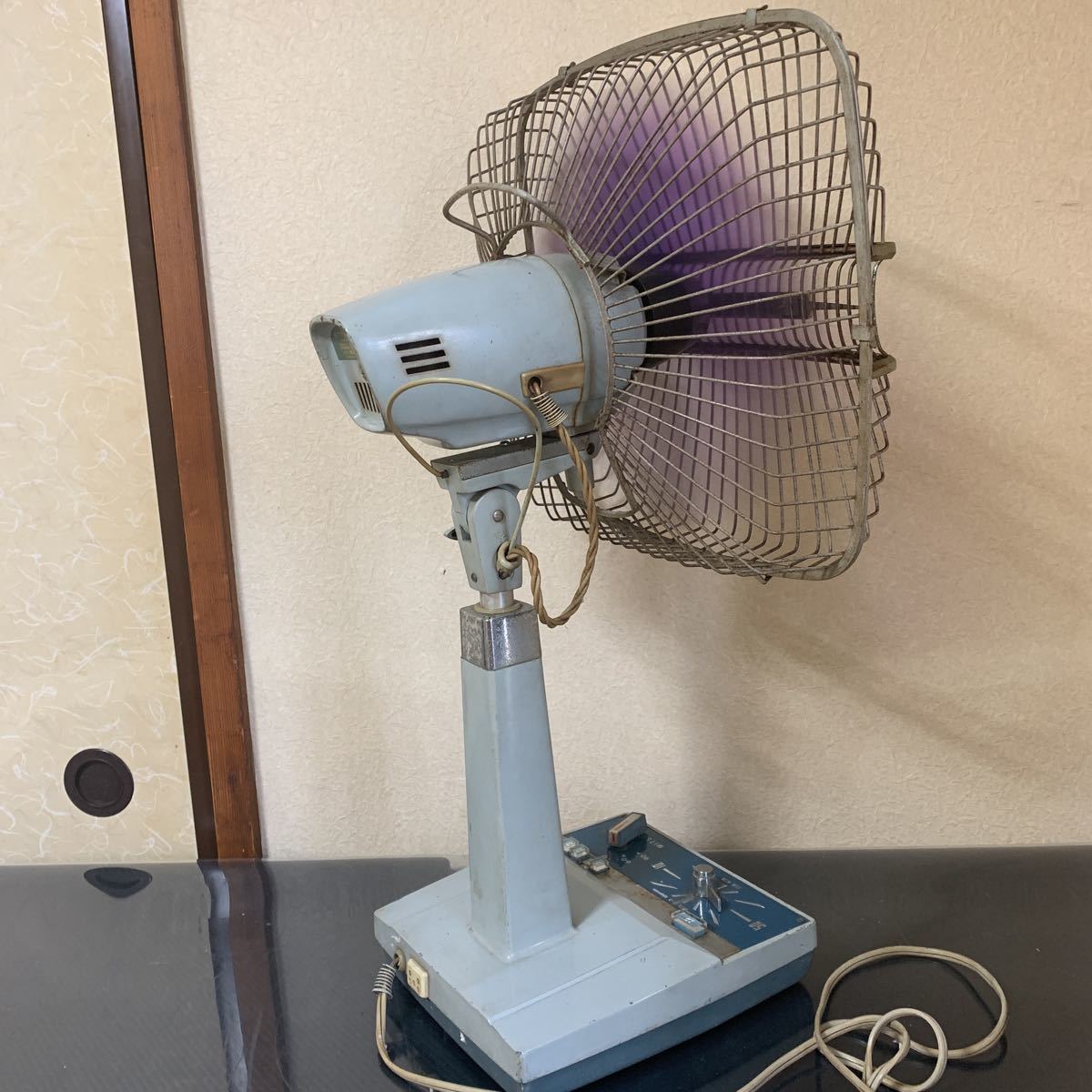 中古 16M MITSUBISHI 扇風機 3枚羽 9-2080 動作確認済み 三菱 リビング 