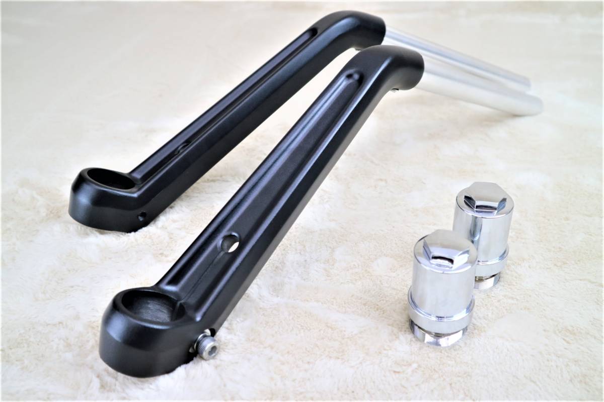 ハンドル タイプ センハン 黒＋③変換アダプター⁄ 旧車CBX1000