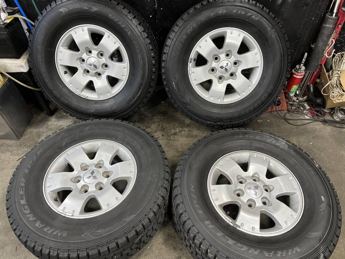 車 三菱 純正 15インチ ホイール スタッドレス タイヤ 4本セット ENKEI製