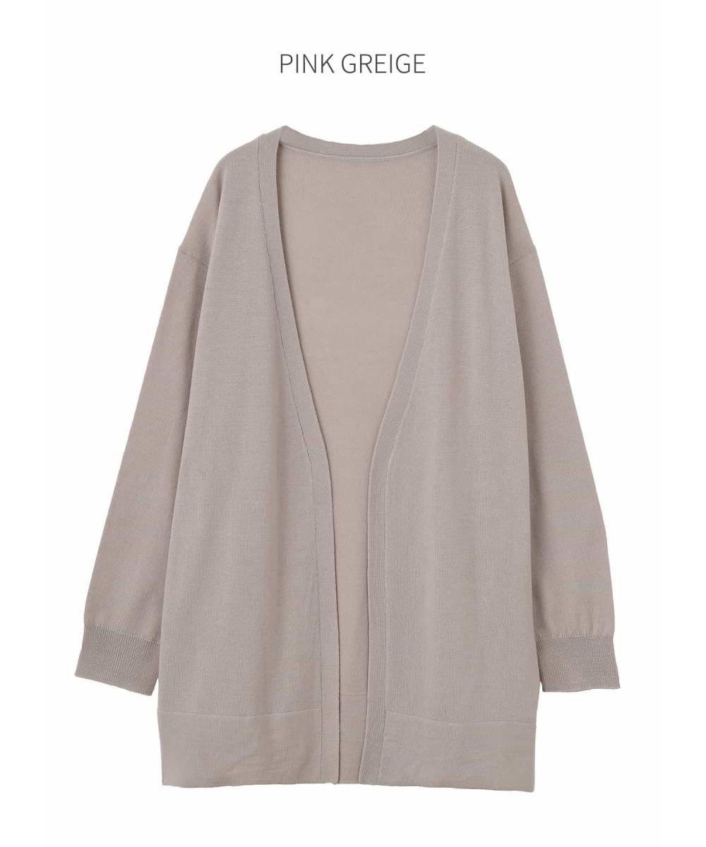  STYLE DELI ITALY糸のBASIC オープンカーディガン／ピンクグレージュ Mサイズ(Mサイズ)｜売買されたオークション情報、yahooの商品情報をアーカイブ公開 - オークファン Mサイズ