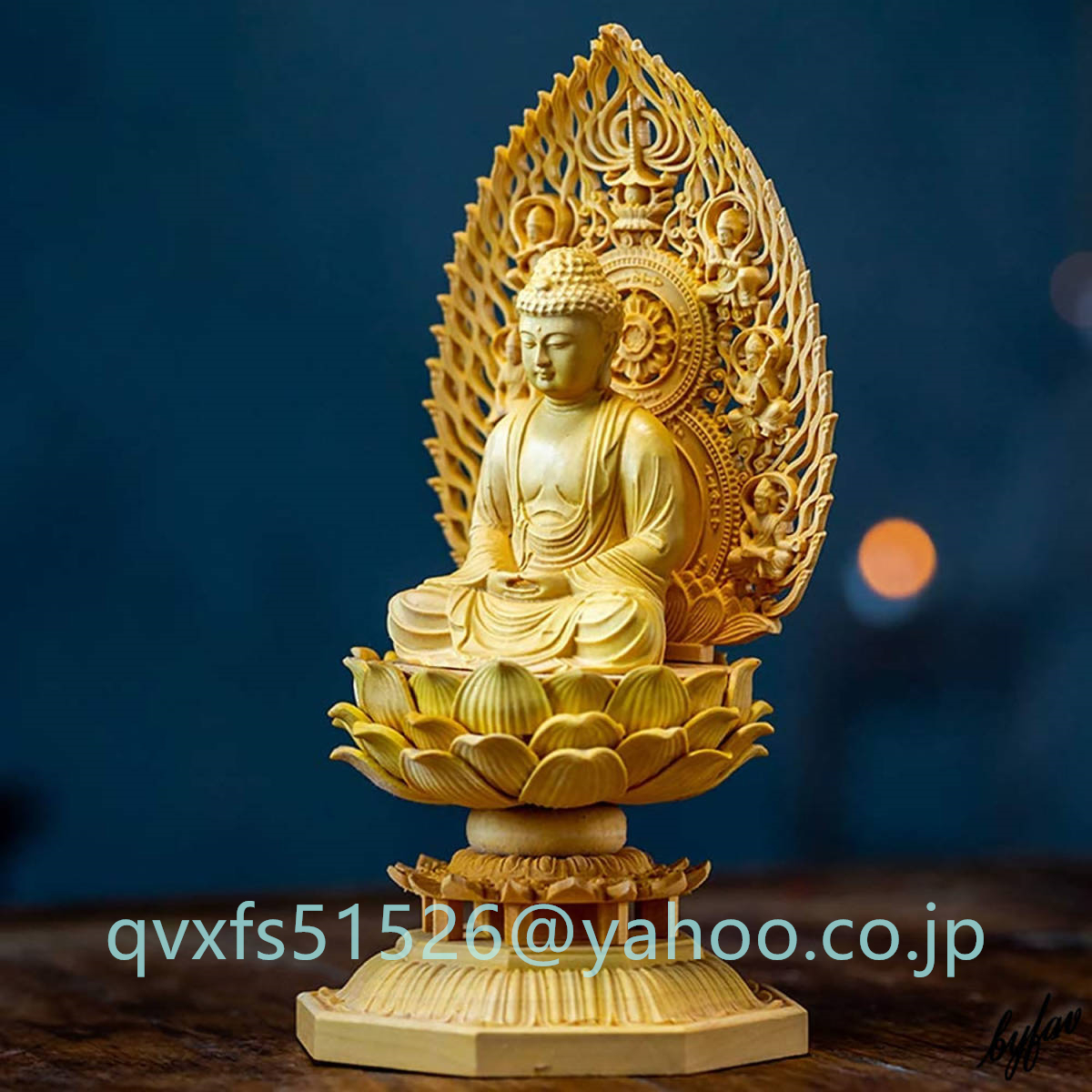 新入荷★釈迦如来 仏壇仏像 ご本尊　曹洞宗 臨済宗 黄檗宗 工芸品 木彫り ツゲ 仏壇 お守り 祈祷 祈願 厄除け 風水 守り本尊 仏具 FQ-119